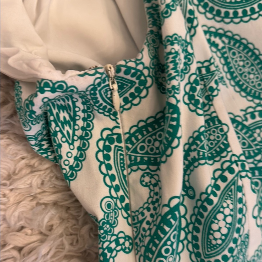 NINE WEST Elegant Green Paisley Dress - Picture 11 of 12